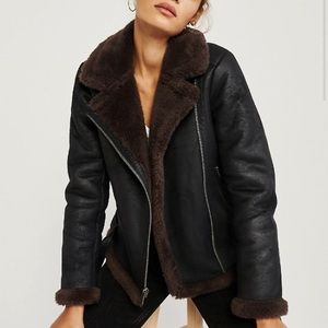 Abercrombie&Fitch (Faux) Shearling Moto Jacket